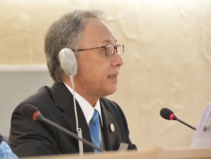 【国連人権理事会】沖縄知事「日本政府、新基地建設を強行」と非難