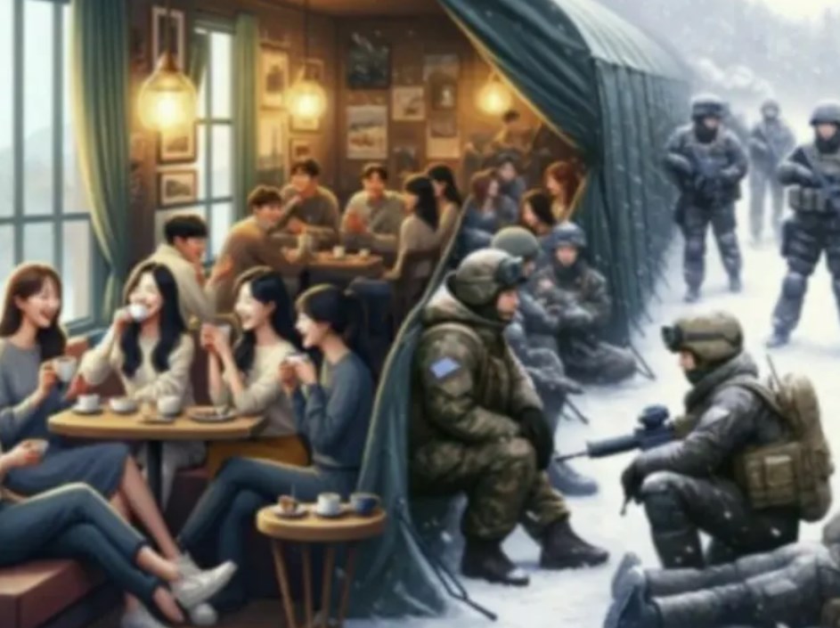 「男は軍隊に、女はカフェに」…AIが描いた韓国の20代男女の姿が話題に