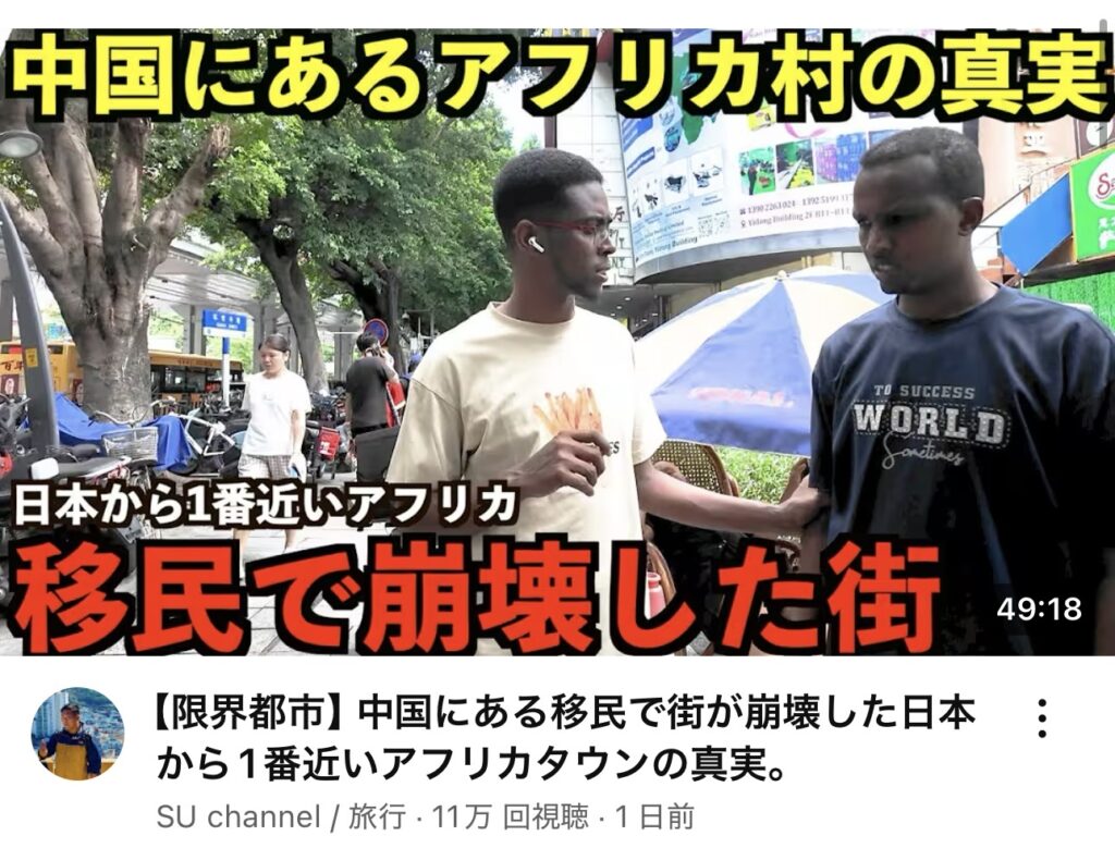 アフリカ人、中国で定住して共存共栄していることがわかり日本でも受け入れ可能と判明か。。。