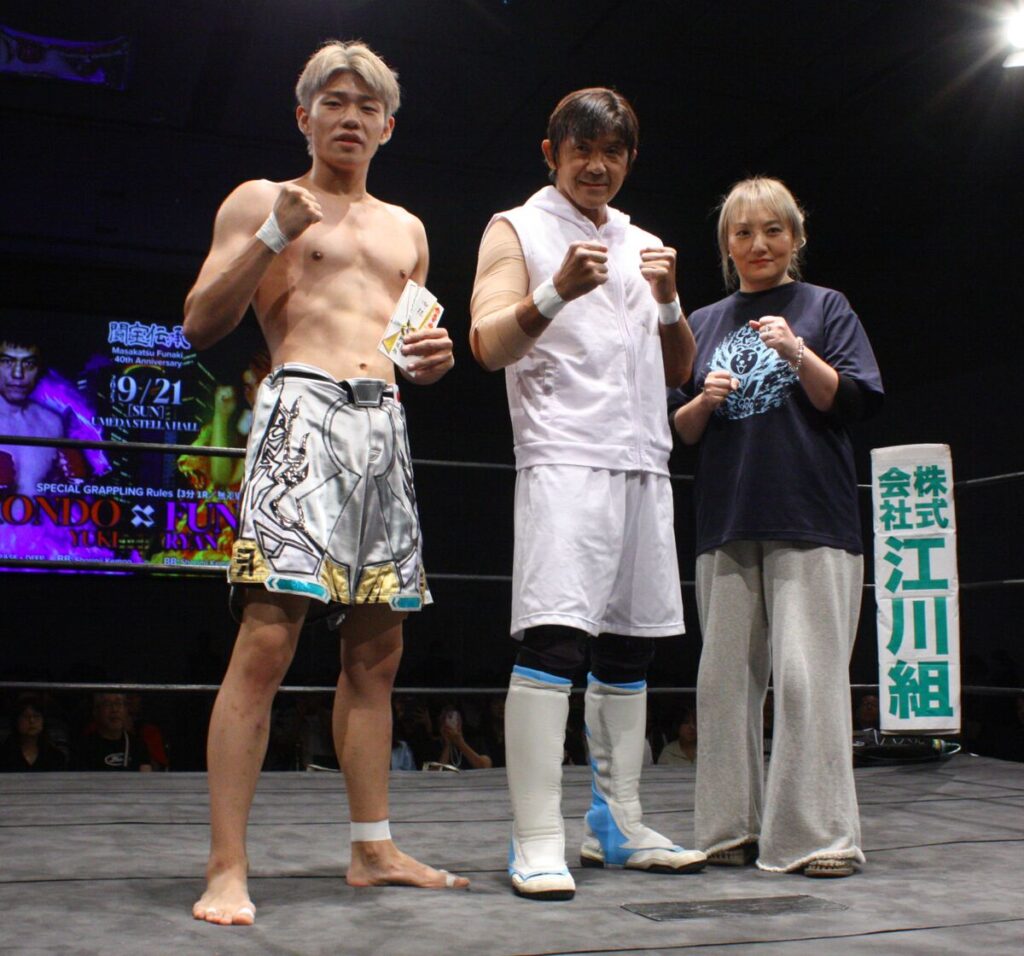 【プロレス】船木誠勝の長男ライアンが格闘家デビュー「強く育ててくれてありがとう」父のデビュー40周年大会で元王者・近藤有己とドロー