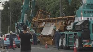 【茨城】クレーン倒れる被害の突風「ダウンバースト」か「ガストフロント」の可能性高い　水戸地方気象台が発表　境町