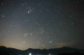 明け方にオリオン座が上がってきた・・・もう秋だね
