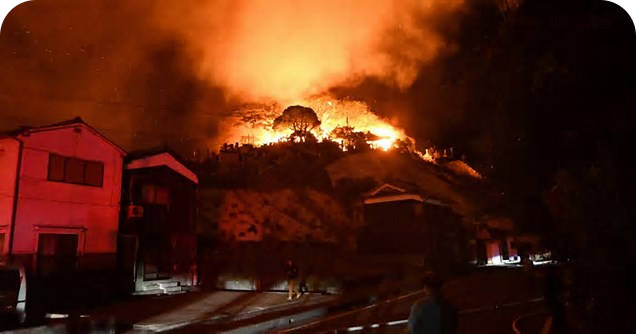 大分市の火災、少なくとも20棟に燃え広がる　近隣100世帯が避難