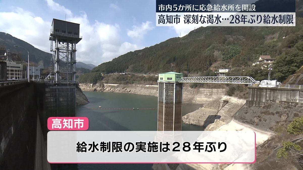 【水不足】高知市で深刻な渇水…28年ぶり給水制限　市内5か所に応急給水所を開設