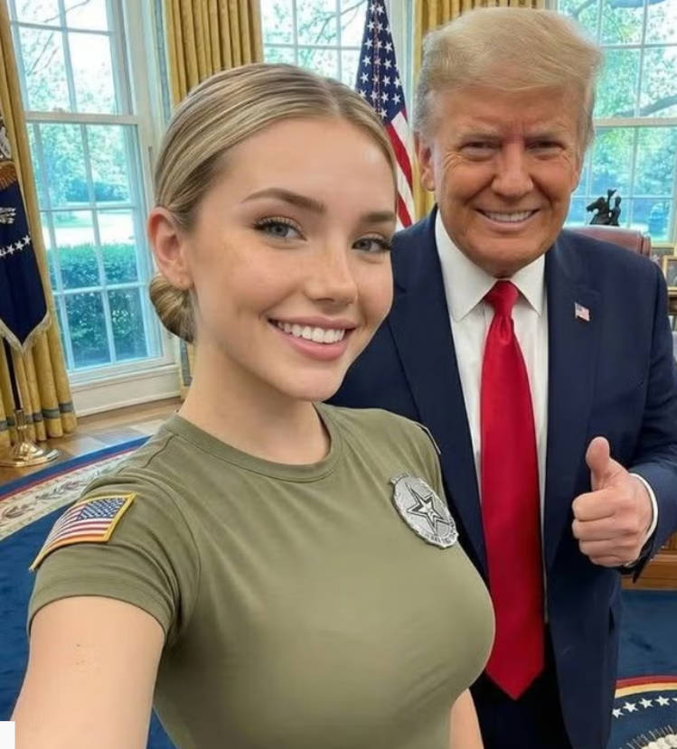 トランプ大統領を支持する美しい金髪の陸軍女性兵士ジェシカ・フォスターは実在しない⋯SNS上で愛国ポルノを煽るために100％AI製
